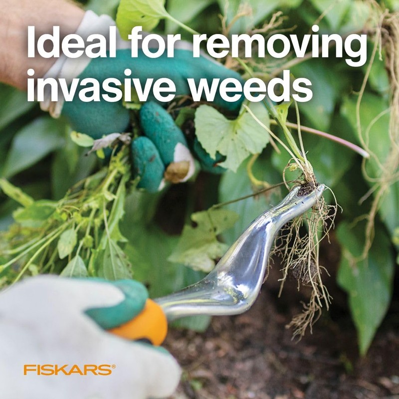 Fiskars Ergo Weeder Tool for Weeding, Heavy Duty Gardening Hand