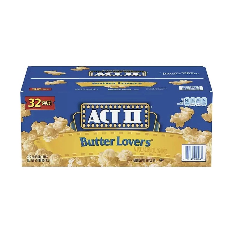 ACT II Butter Lovers Microwave Popcorn (2.75 oz., 32 pk.)