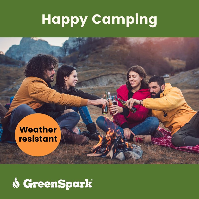 GreenSpark Natural All Weather Fire Starters 70 Pcs, Smoker, BBQ,