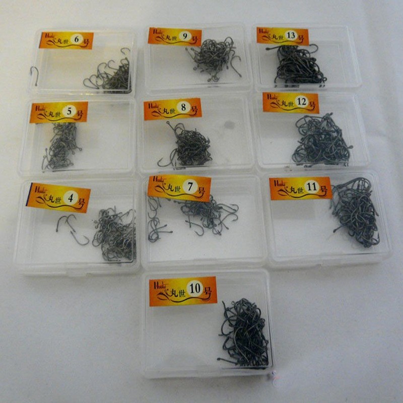 500 Fishing Hooks Size 4 to 13 with Eye Hooks