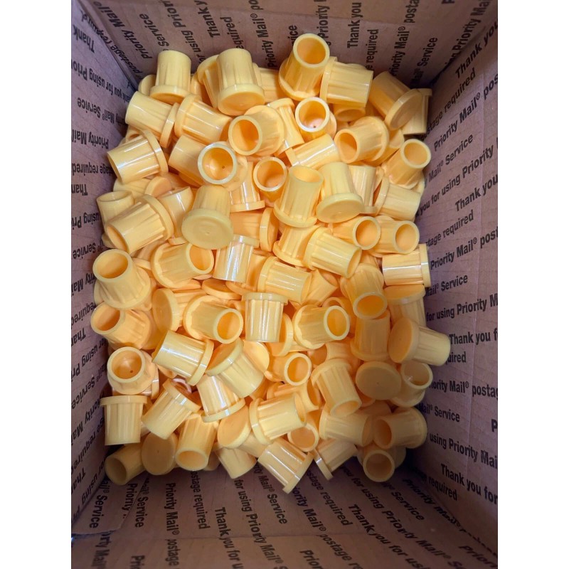 1/2" YELLOW SURVEYORS #4 REBAR CAPS 10pcs, SURVEY MARKER, PROPERTY