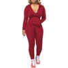 Nimsruc Two Piece Outfits For Women Long Sleeve Bodycon Tracksuit