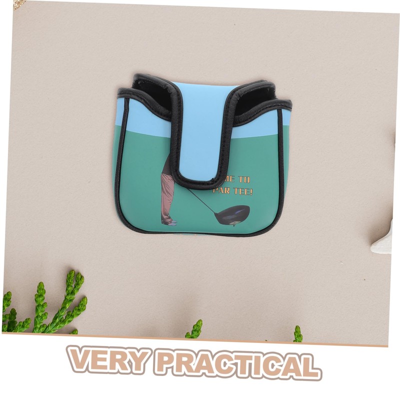 WOONEKY Golf Putter Headcover Pu Leather Square Shape Cover with