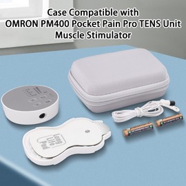co2CREA Case for Omron PM400 Pocket Pain Pro TENS Unit Muscle Stimulator, Hard Travel Case Compatible with Muscle Stimulator and Replacement Pads (CASE ONLY)