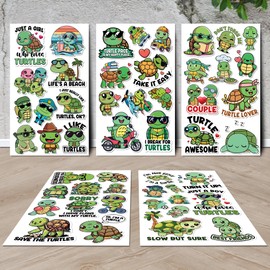 MONIZY Turtle Stickers 50 Pieces Vinyl Waterproof Decal for Laptop Water Bottle Phone Car Window Bike Motorcycle Stakeboard Scrapbook Turtles Sticker Gifts for Kid Teen Adult