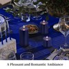 KONNI Navy Blue Pillar Candles Set of 3, 3"x 6"