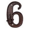 Esschert Design Cast Iron House Number, Rust Brown, 7.9 x