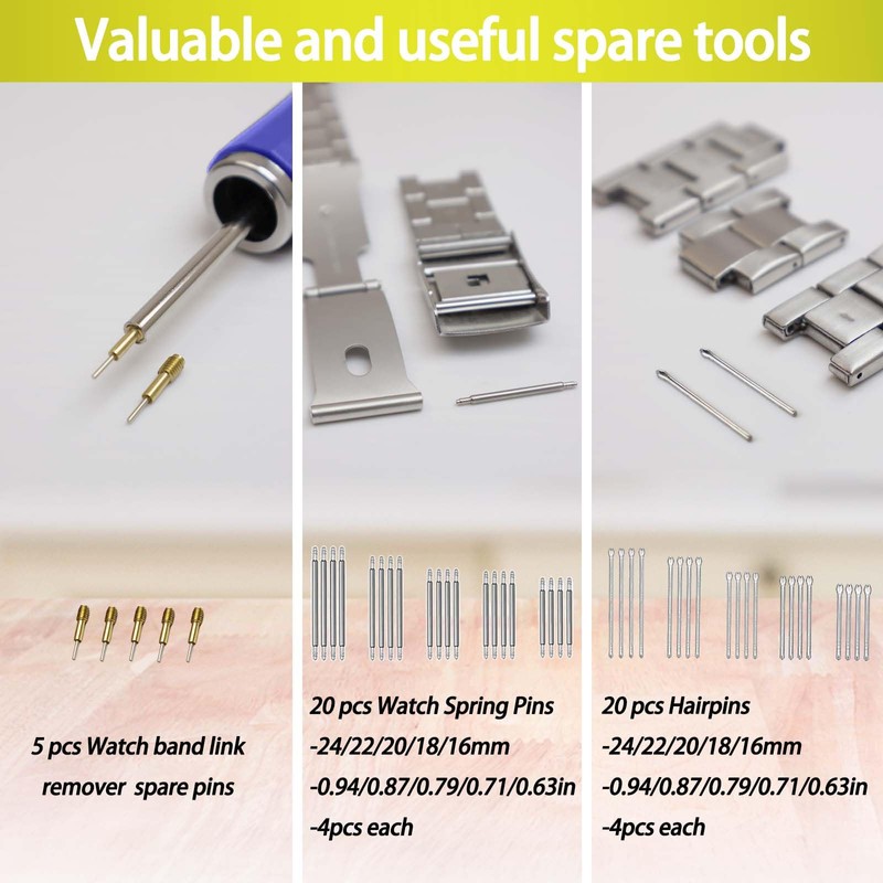 GLDCAPA Watch Link Removal Kit, Watch Band Sizing Tool for