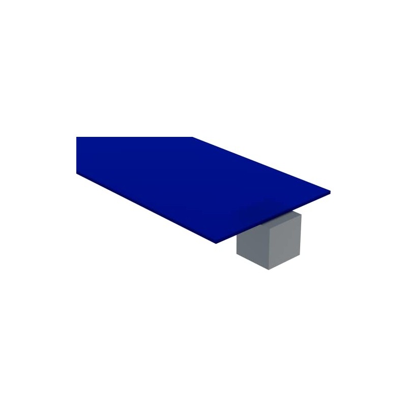 2114 Blue, Translucent, Acrylic Sheet, 3MM (1/8") Thick, 24" W