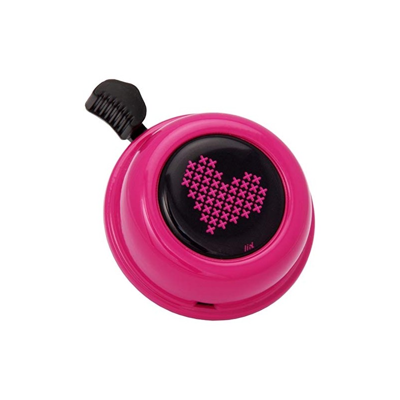 Liix Colour Bell Stitched Love Bicycle Bell - Purple/Black, 6