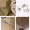 6mm L-Shaped Support Shelf Bracket Pegs with Hole, Polished Nickel