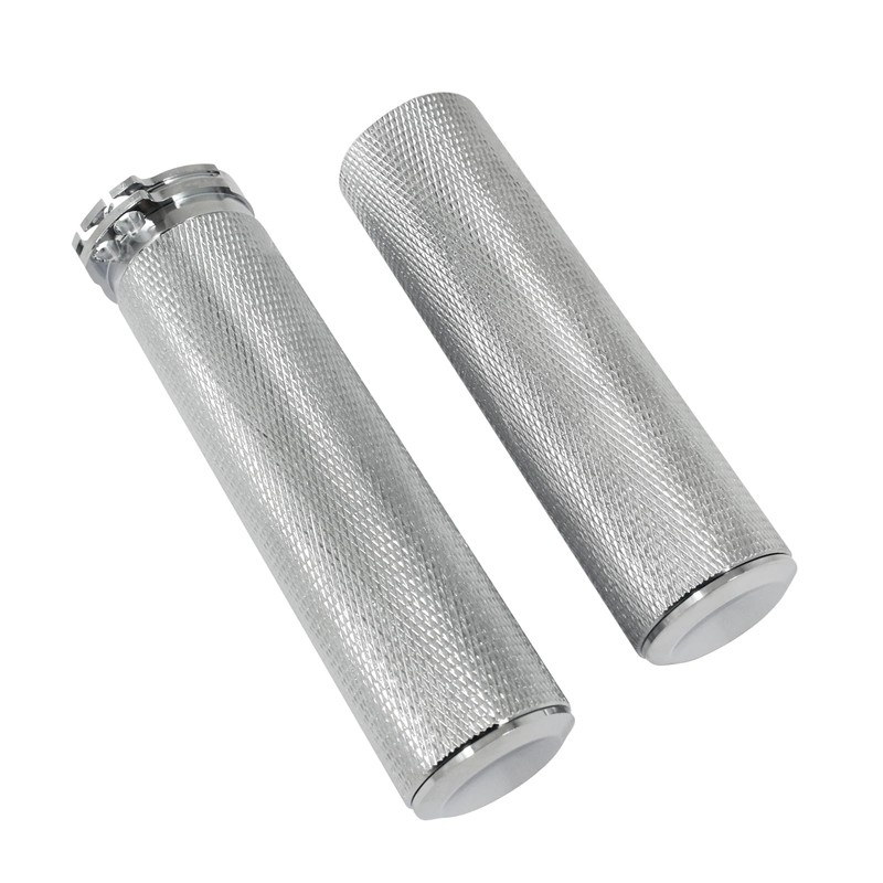 HDBUBALUS Motorcycle 1" Hand Grips Handlebar Grips Cable Throttle Fit