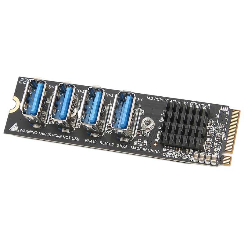 M.2 to PCIe Expansion Card PCIE 4 Ports Strong Anti