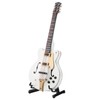 5.5in White Miniature Electric Guitar Replica with Box Instrument Model