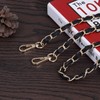 POFET Chain Strap with Black Leather Weave Replacement Leather Chain