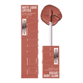 MLSMILE Matte Liquid Lipstick for Women, Lip Gloss Longwear No-Budge Lipcolor Makeup, Highly Pigmented Color and Waterproof, Nonstick Lip Glaze, 1 Count(02#Cheeky)