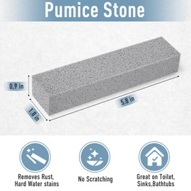 WISYOK WISYOK 64 Pack Pumice Stone Toilet Cleaner, Hard Water Ring Calcium Buildup Remover, Grey Pumice Stone for Bathroom, Sink, Bathtub, Pool, Grill Cleaning