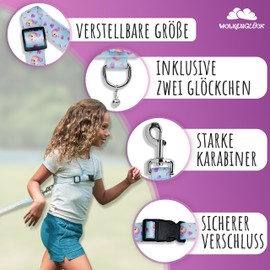 WOLKENGLÜCK® Children's Horse Lead [Includes Accessories] - Adjustable Horse Lead for Children to Play - Children's Horse Harness with Extra Long Lead - Horse Harness Children