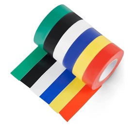 Weforu Electrical Tape, 6 PCS 16mm ×15m PVC Insulation Tapes for General Power Circuit Wiring (6 Color)