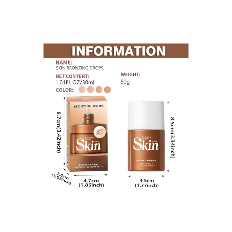 Woakess Face Shaping Makeup Body Shimmer Oil, Iluminador Aceite con