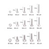 Glarks 510Pcs M3 M4 M5 304 Stainless Steel Hex Socket