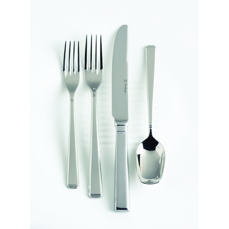 Fortessa Scalini 18/10 Stainless Steel Flatware, 5 Piece Place Setting