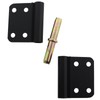 Caishun 4PCS 4 Inch Black Aluminium Alloy Removable Hinges Flag