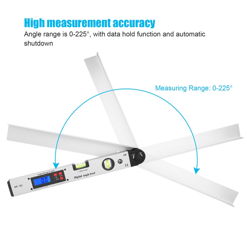 Angle Level 0‑225° LCD Backlight Digital Goniometer with Horizontal Vertical