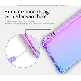 DABUNA Funda para Moto G Pure y G Power 2022 y G Play 2023 Case Uso Rudo,Transparente Colores Degradados Protectora de Cámara Anticaída Carcasa Bumper(Púrpura Azul)
