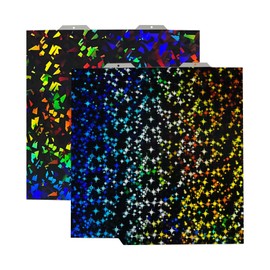 Ideaformer Smooth PEF PEY Build Plate for Bambu Lab A1 Mini，Galaxy PEY+Rainbow Confetti PEF Spring Steel Plate Double Sided Flexible Sheet for Bambu 3D Printer Print Bed（No Magnetic Surface Plate）