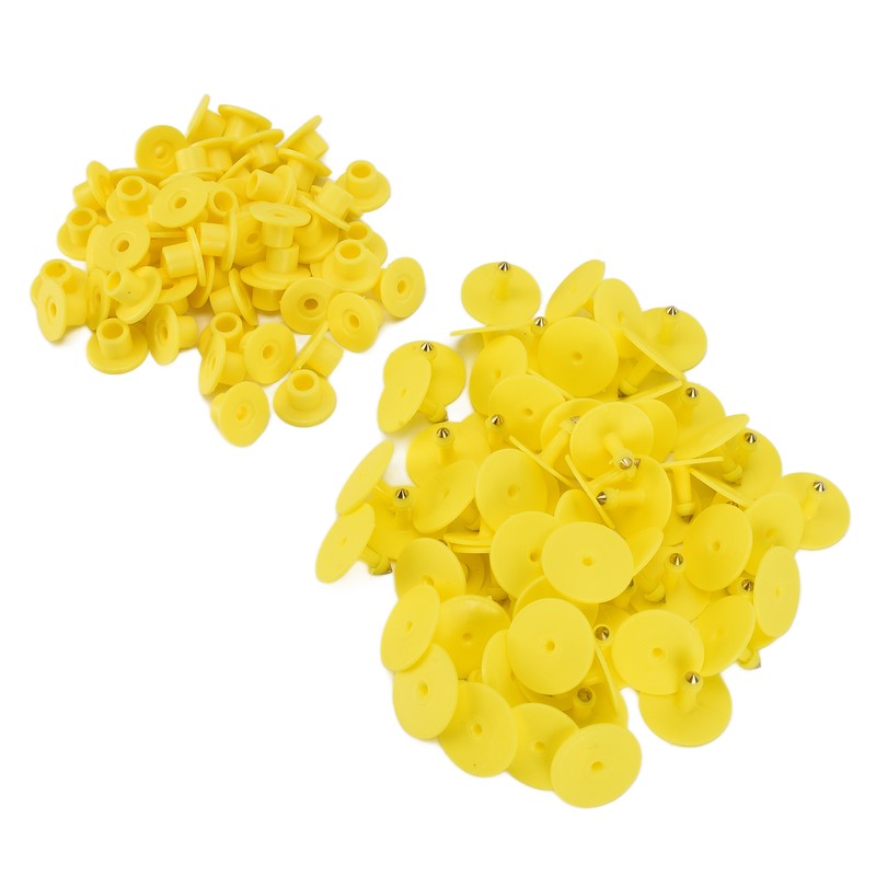 100PCS Animal Round Ear Tags Easy to Distinguish and Use