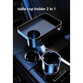 WANGCL Car Cup Holder Expander Tray Multifunctional Automotive Cup Attachable Tray with 360°Rotation Detachable Tray Table Adjustable Base