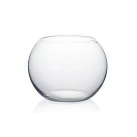 WGVI Bowl Glass Vase, Diameter 8", Height 6", Open Width 5", (Multiple Sizes Choices) Clear Bubble Planter Terrarium Fish Bowl for Wedding Event Home Decor, 1 Piece (VBW0008A)