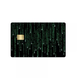 2 Matrix Screen Premium Print Debit/Credit Card Small Chips Skin Stickers
