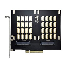 NFHK Dual 2X U.2 SFF-8639 SSD to PCIE Express 3.0 Gen3 X8 X16 Raid Card VROC Raid0 Hyper Adapter