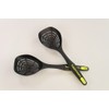 Tupperware 30184 Hand-Held Slotted Spoon Deep Draining Spoon 2 Black/Yellow