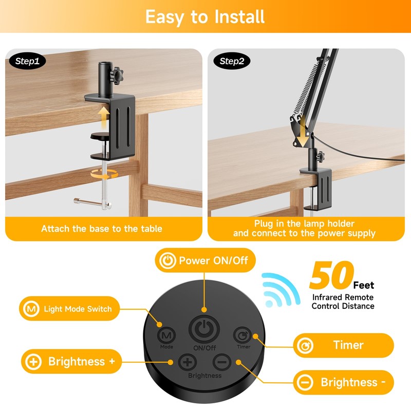 SKYLEO Led Desk Lamp for Home Office - 2400LM Ultra
