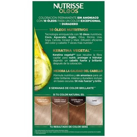 Tinte para cabello Nutrisse Oleos sin amoniaco 9.1 rubio cenizo