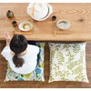 Gold Cushion Cover Cotton Print Made in Japan (55x59, Wave