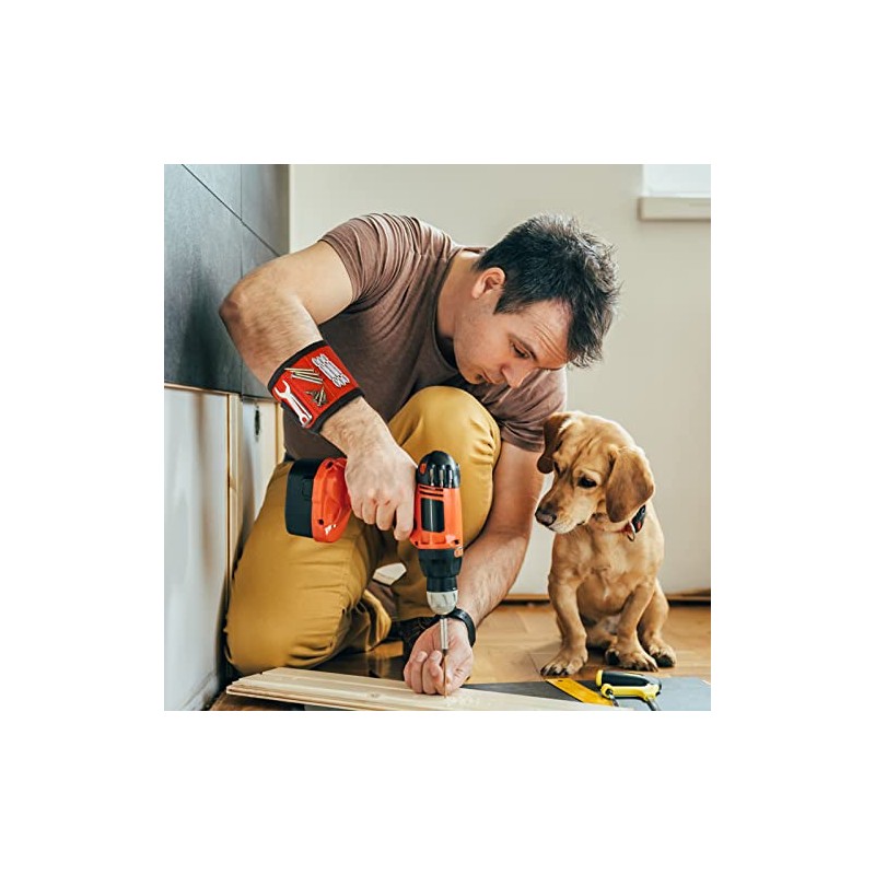 Accessotech Magnetic Wristband Hand Tool Kit Screw Storage Bracelet Holder