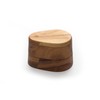 Ironwood Gourmet Double Layer Swivel Salt Cellar Box, Acacia Wood