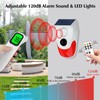 eMylo Solar Motion Sensor Alarm Outdoor, 120dB Loud Noise Maker&Strobe