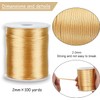 FQTANJU 2mm Nylon Satin Cord, 100 Yards Nylon Cord Satin
