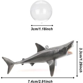 GANPUB 1Pc Floating Shark Ornament - Adjustable Aquarium Shark Animal Decor | Aquarium Floating Shark Ornaments Thematic Ornaments Suitable for Aquarium All Kinds of Fish Tank and Home Aquarium Décor