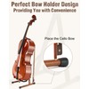 Musbeat Cello Stand, A-Frame Cello Stand with Bow Holder for