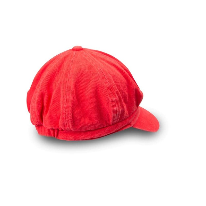 CRAGGI Bags and Accessories Women's Washed Denim Baker Boy Cap,