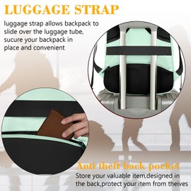 MATEIN 15.6-Inch Laptop Backpack with USB Charging Port, Slim Lightweight Water Resistant Travel Backpack for Women