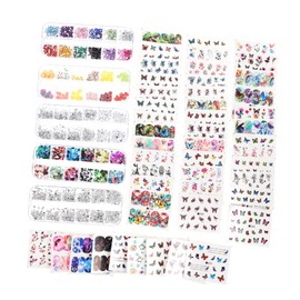 Mikinona 1set Butterflies Nail Art Decors Watermark Stickers for Female Manicure Nail Decoration Supplies Easy to Use for Beginners