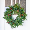 Sunnydaze 24" Green Pre-Lit Artificial Christmas Wreath with Pinecones and