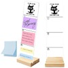 Monitor Memo Board with Removable Wooden Base Acrylic Portable Sticky